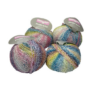 Unger Palette Yarn Lot of 4 #3101 Blue Yellow Purple Made in ITALY 40g 83 yards